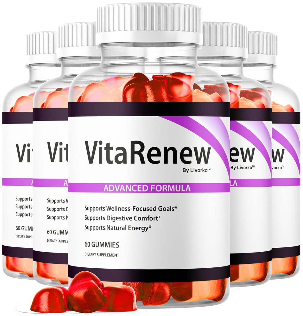 LIVORKA VitaRenew Gummies pack front view highlighting convenient daily wellness support