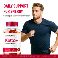 LIVORKA X10 Boost Keto Plus ACV Gummies front label highlights advanced formula.