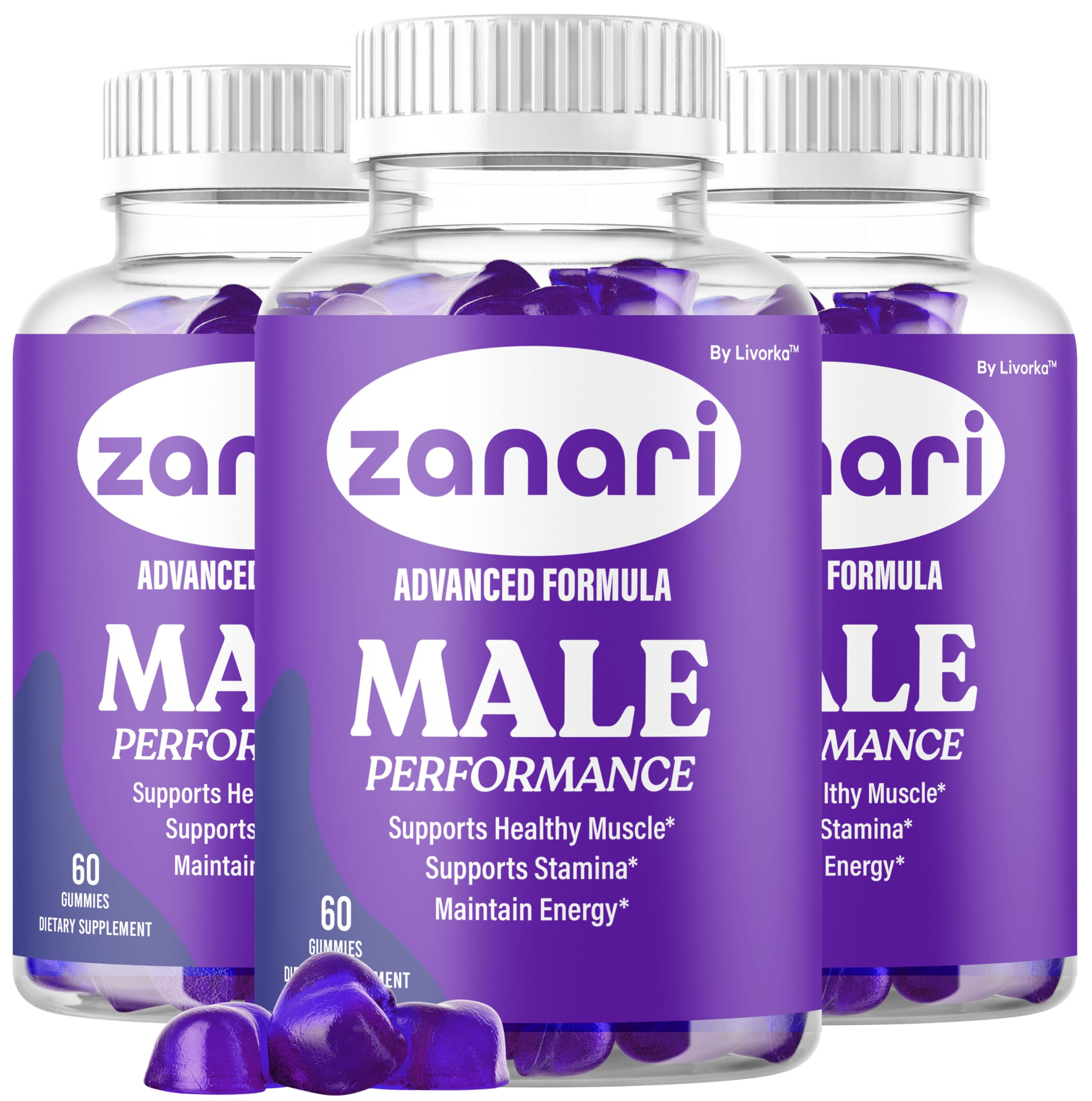 LIVORKA Zanari Gummies bottle on kitchen counter for daily energy support