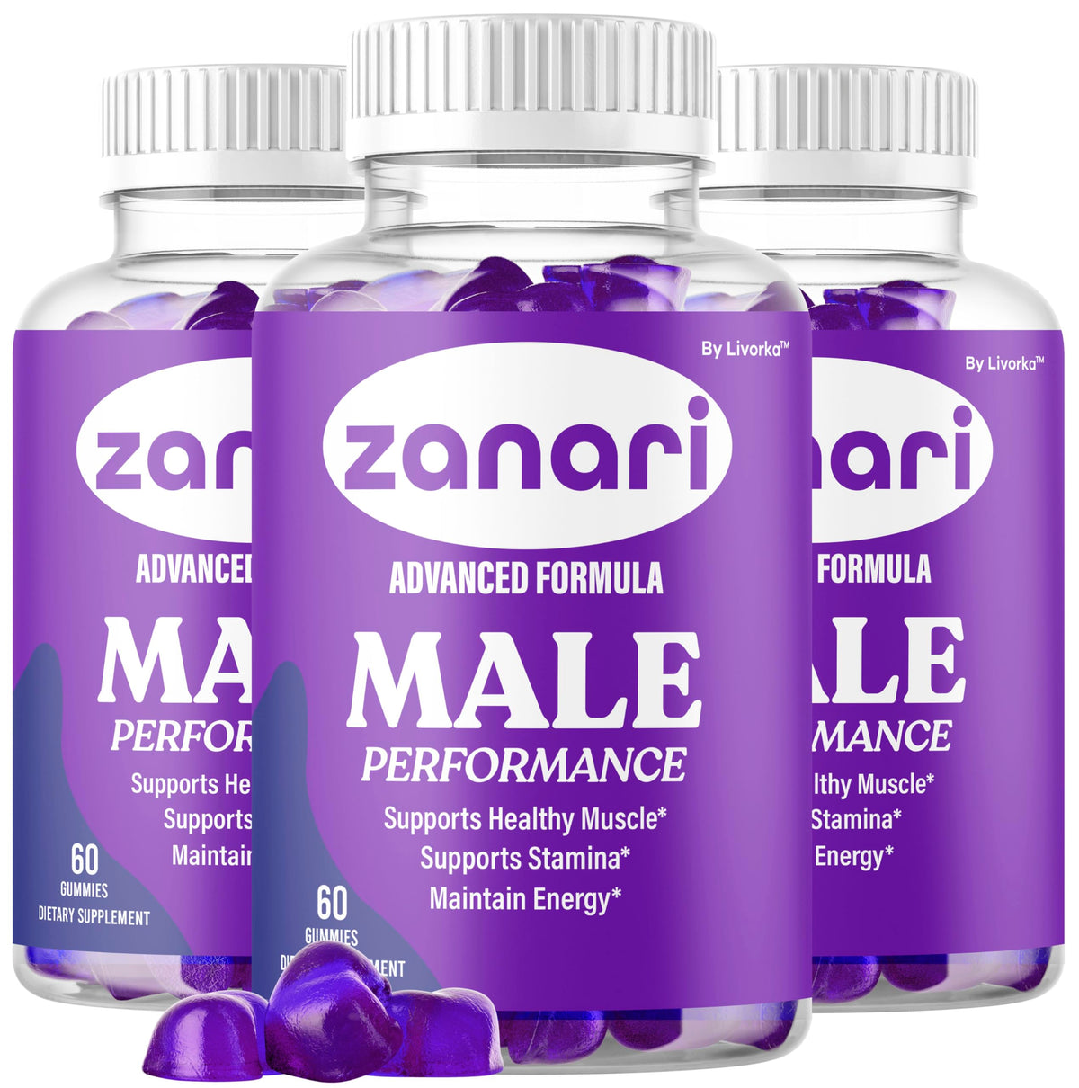 LIVORKA Zanari Gummies bottle on kitchen counter for daily energy support