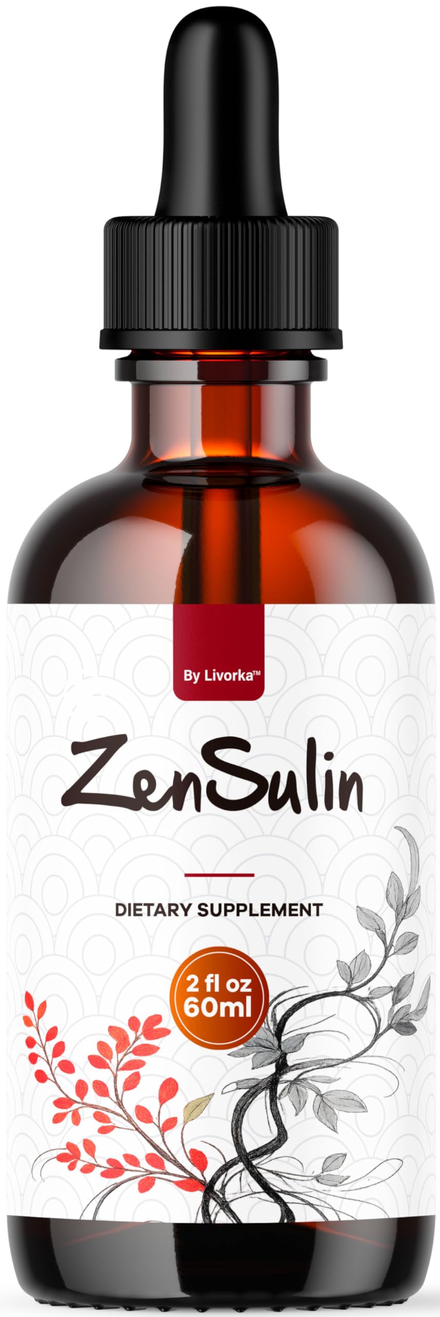LIVORKA ZenSulin Drops bottle on a clean surface for daily wellness.