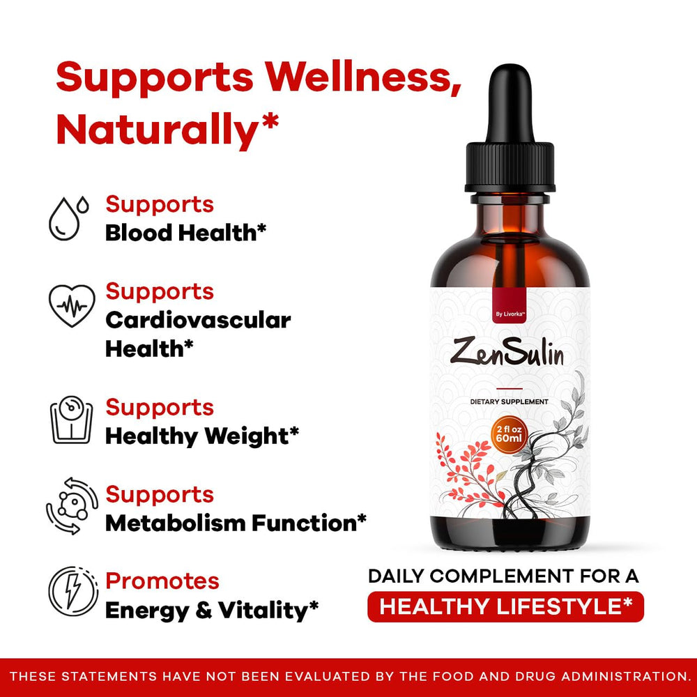 ZenSulin Drops being poured, ideal for simple daily wellness rituals.