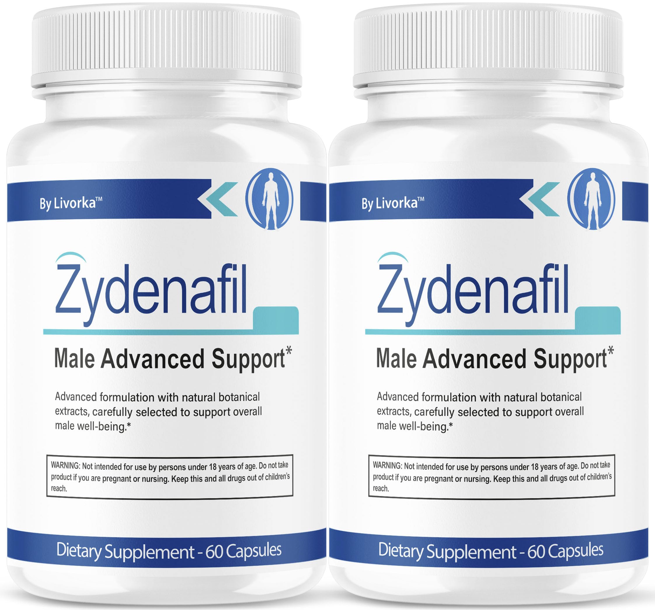 LIVORKA Zydenafil bottle packaging showing two-month supply for daily vitality