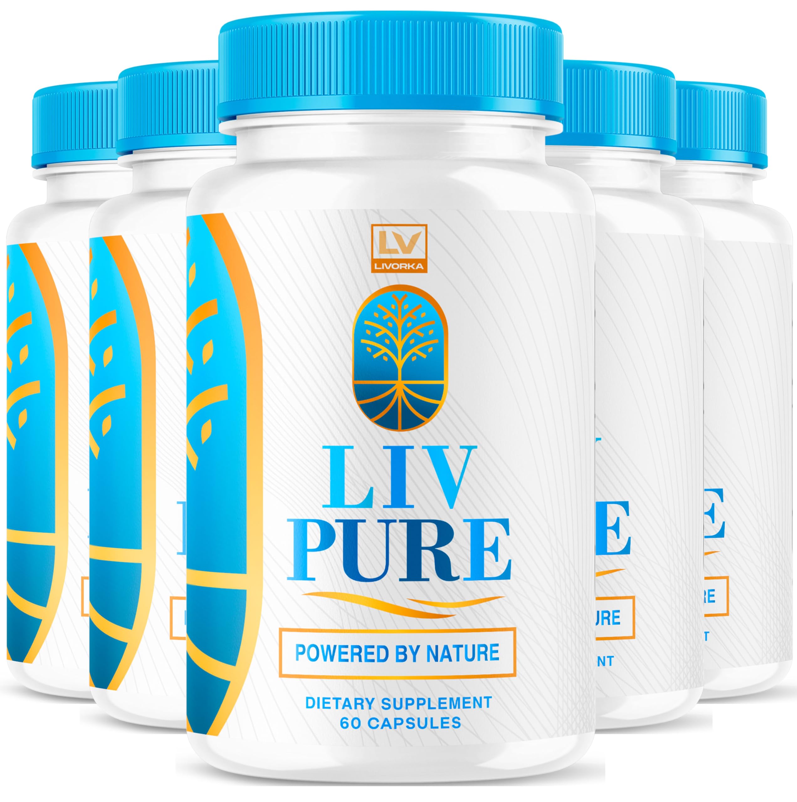 LIVORKA Liv Pure bottle front highlights a month-long wellness supply for daily use.