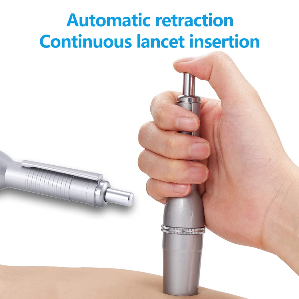 Three lancets ejecting simultaneously during use