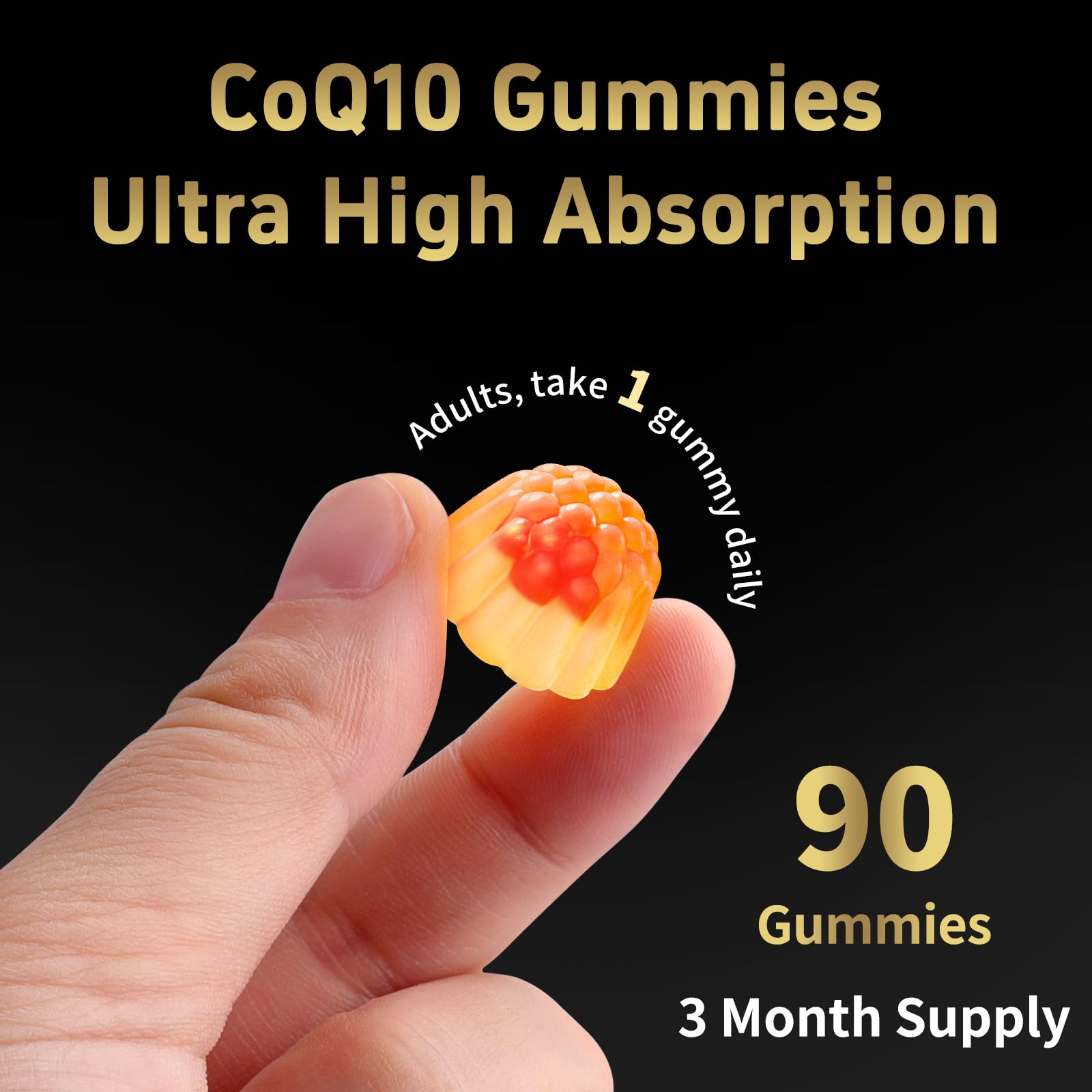Two bottle pack of LKINT CoQ10 Gummies provides extended supply.
