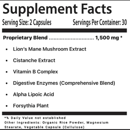 LL Supplement MindBoost Lion’s Mane capsules, neuronal support in focus regimen