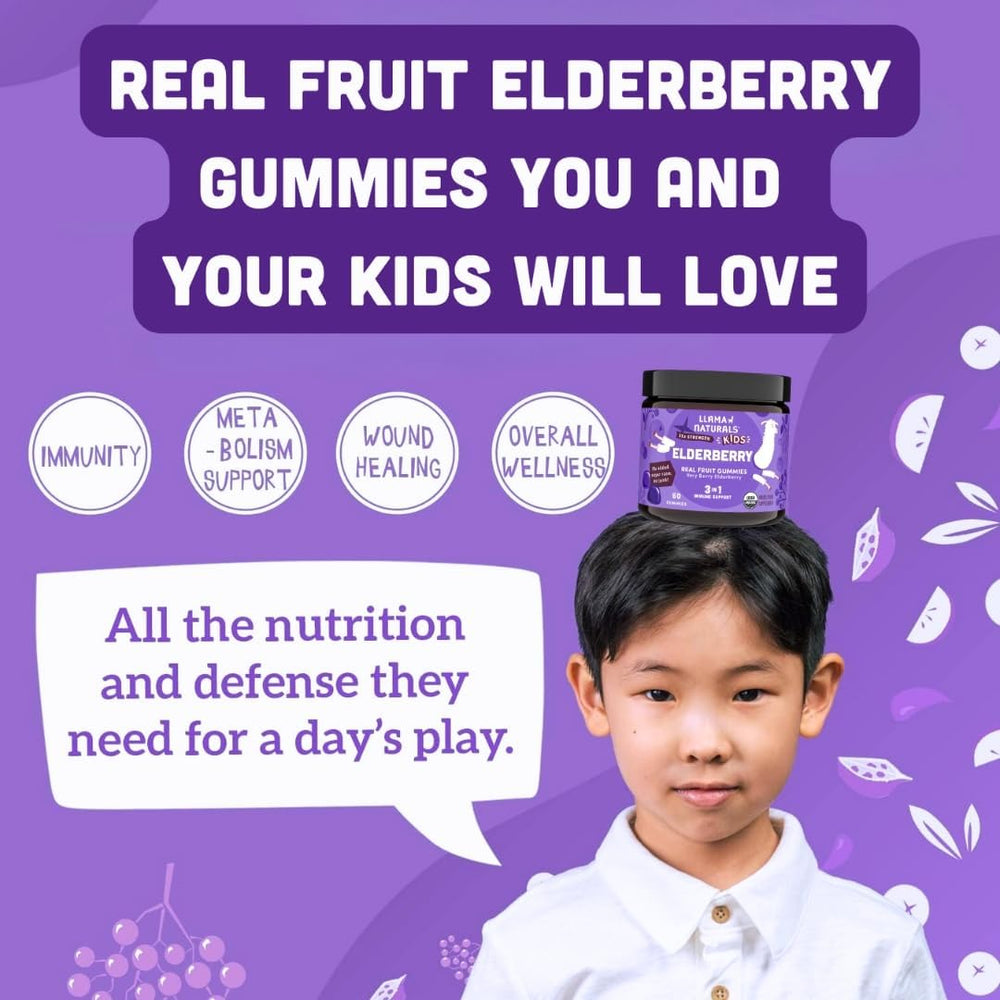 Llama Naturals Elderberry Gummies for Kids fruit flavor, invites consistent daily use.