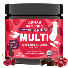 Llama Naturals Kids Multivitamin Gummies real fruit for immune support