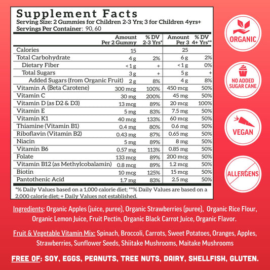 Llama Naturals gummies closeup strawberry texture for kid-friendly vitamins.