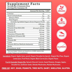 Llama Naturals multivitamin immune support formula on label