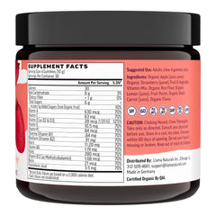 Llama Naturals multivitamin packaging and label details