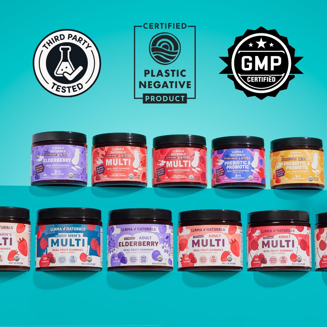 Llama Naturals packaging noting no added cane sugar claim