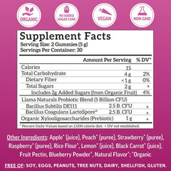 Llama Naturals prebiotic fiber bottle supports digestion and healthy balance