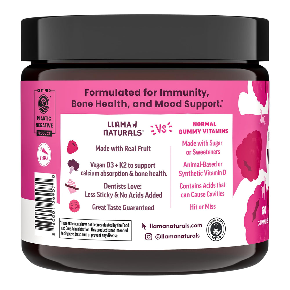 Llama Naturals gummies for kids dosage, easy daily routine.