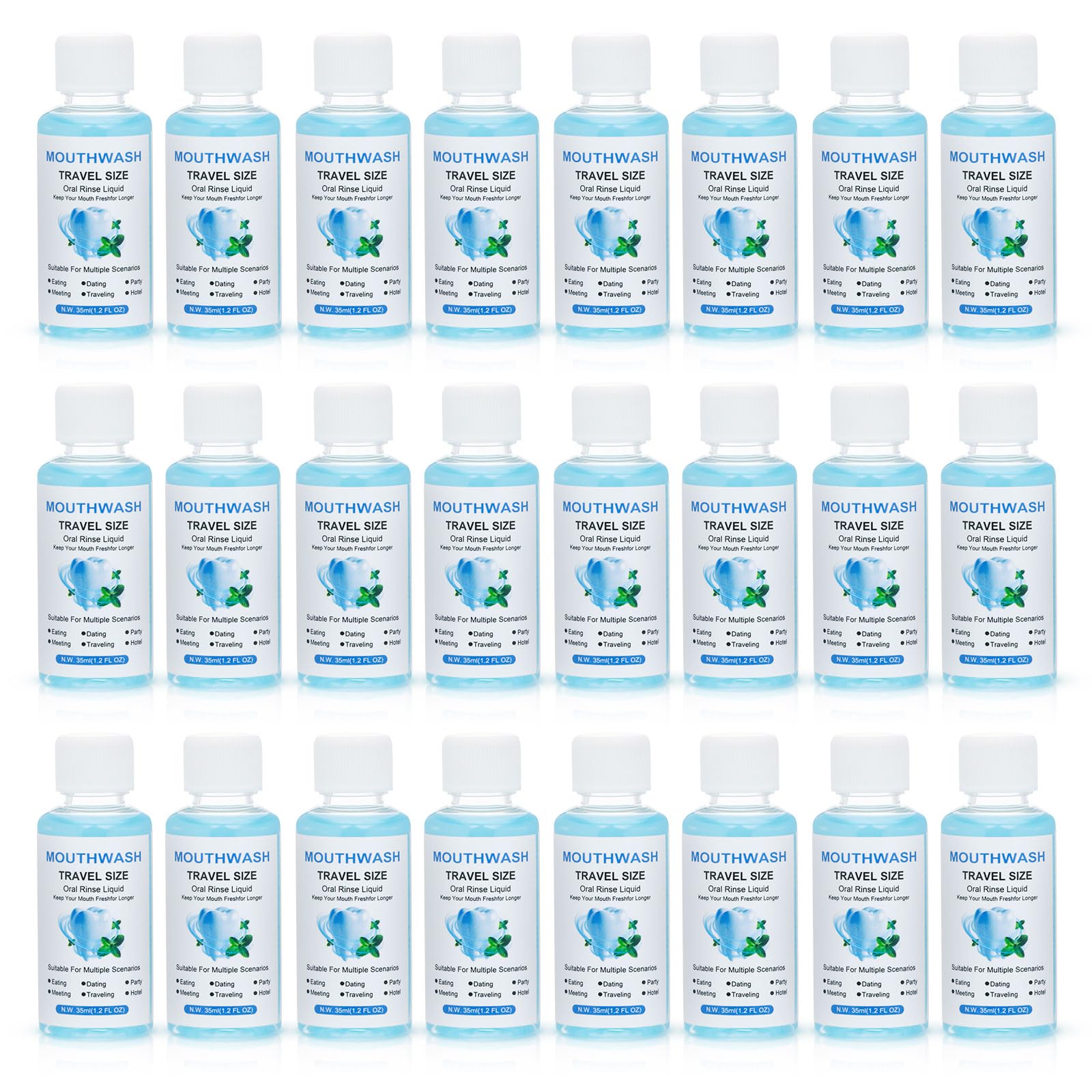 LLHQAMT travel mouthwash 35ml bottle with compact travel kit for on-the-go freshness