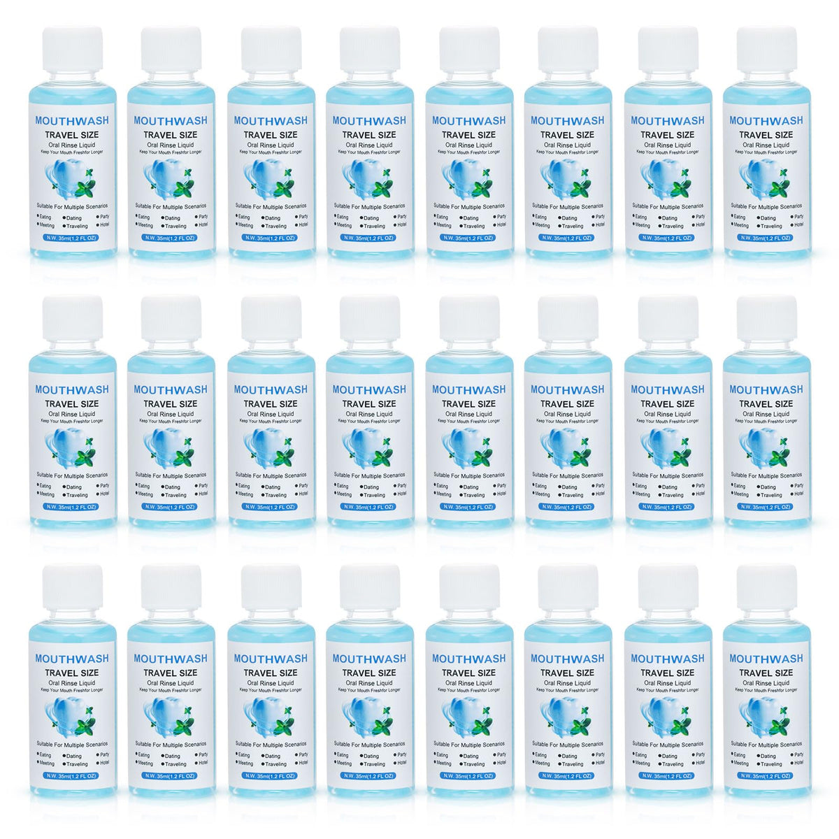 LLHQAMT travel mouthwash 35ml bottle with compact travel kit for on-the-go freshness