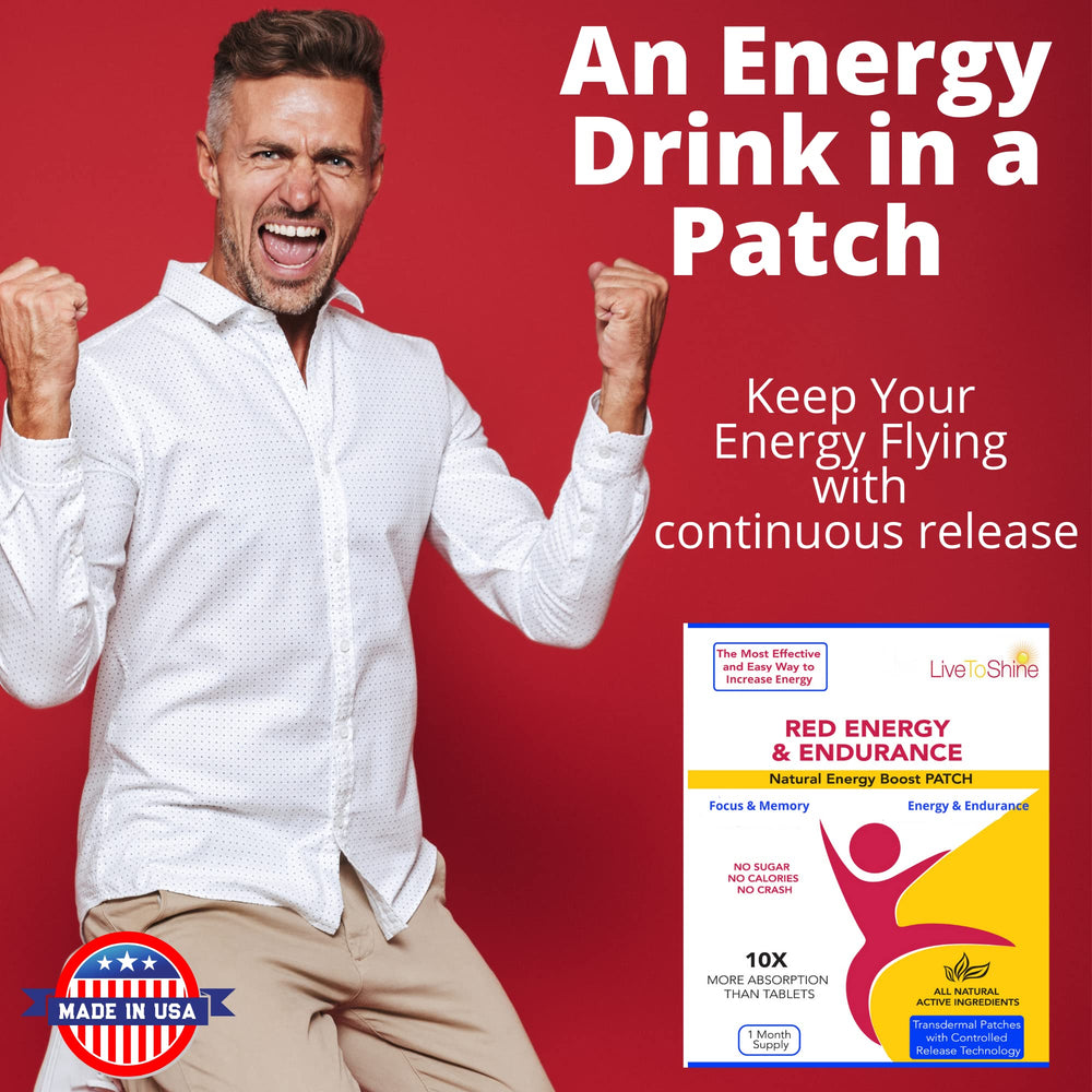 LLT Red Energy Patch used at desk supports alertness during study