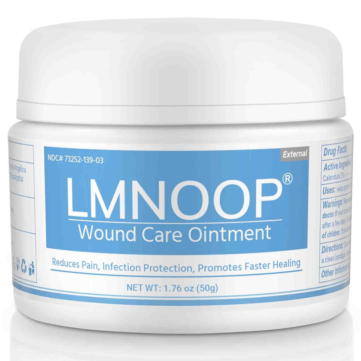 LMNOOP Bed Sore Ointment jar shown for convenient wound care and protection.