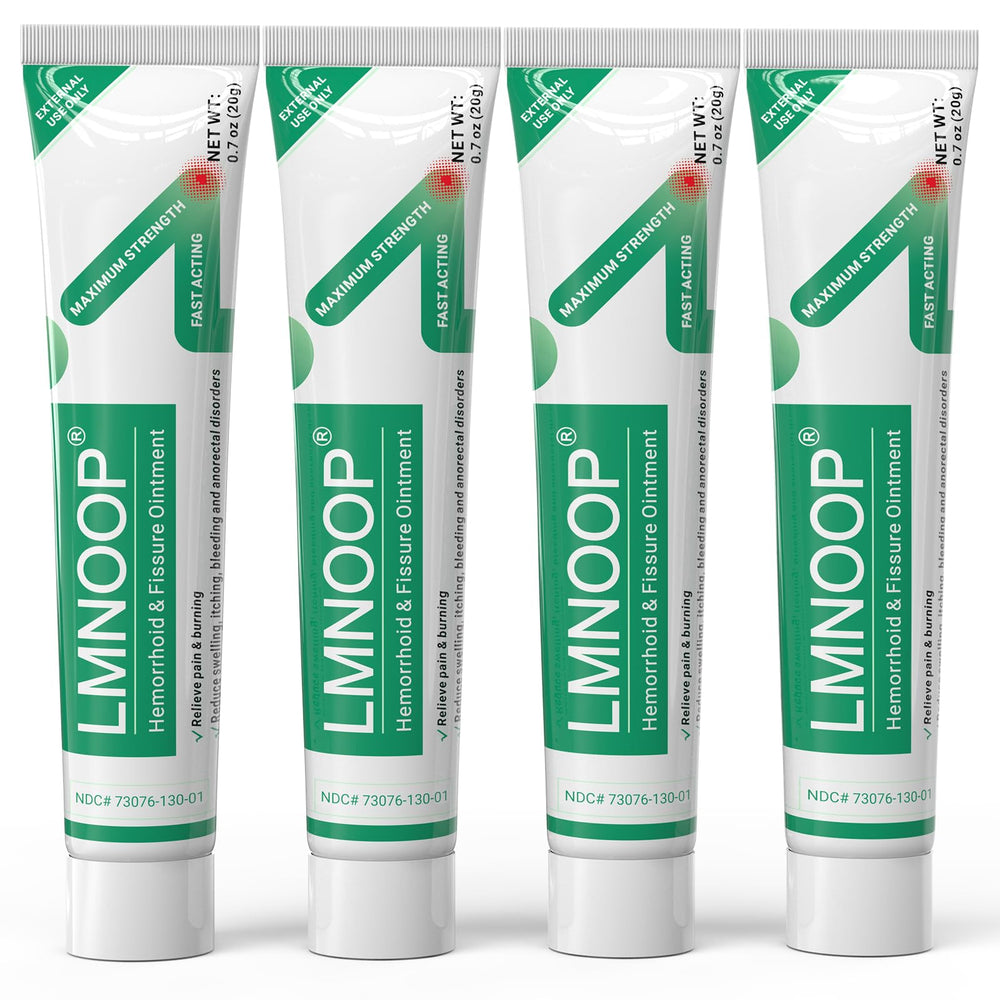 LMNOOP hemorrhoid ointment travel pack image highlights on-the-go support.