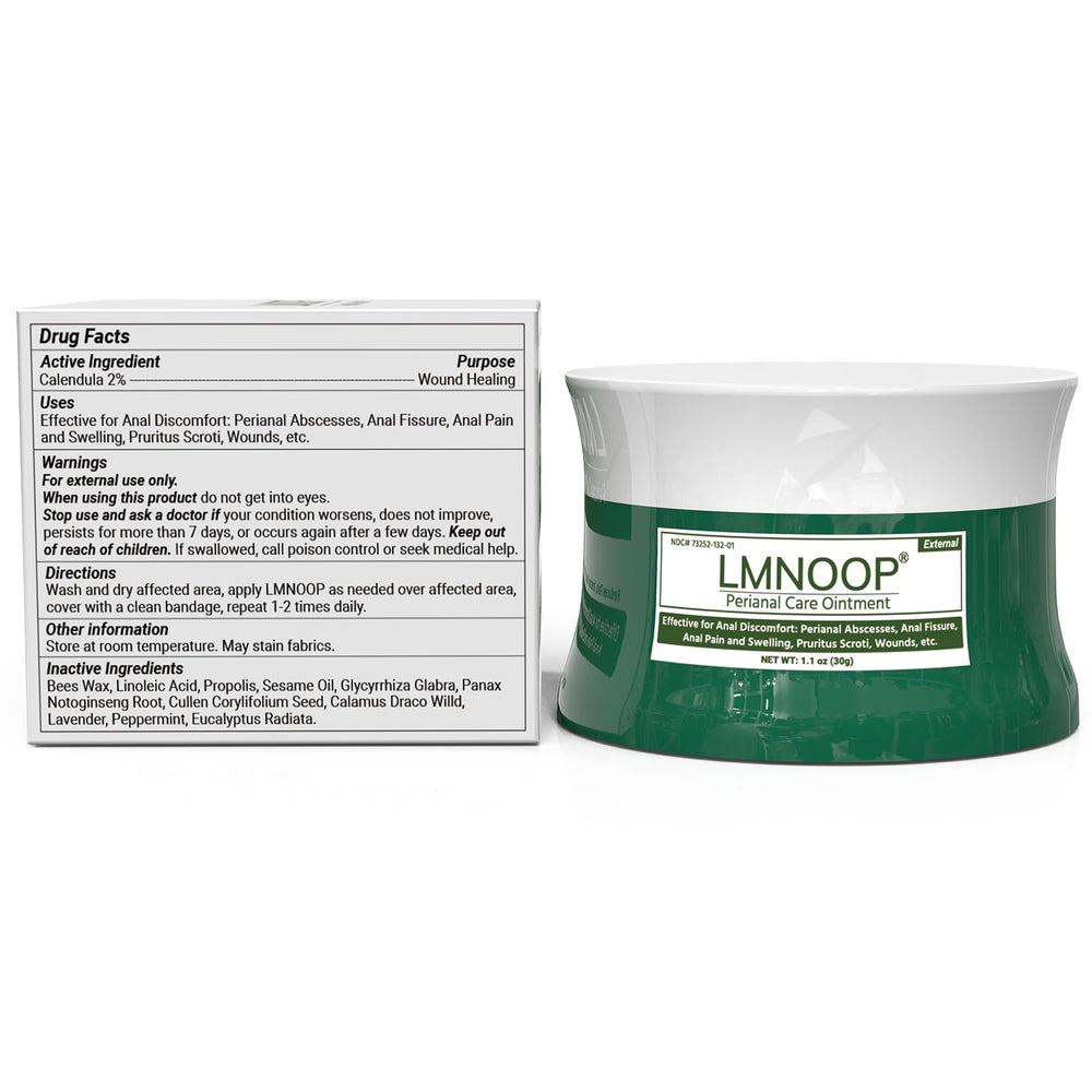 After-use perianal skin appears calmer after LMNOOP application.