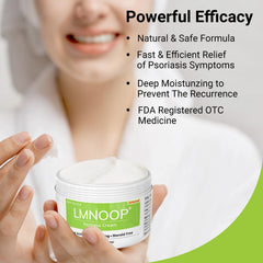 LMNOOP Psoriasis Cream application scene on arm with soothing use