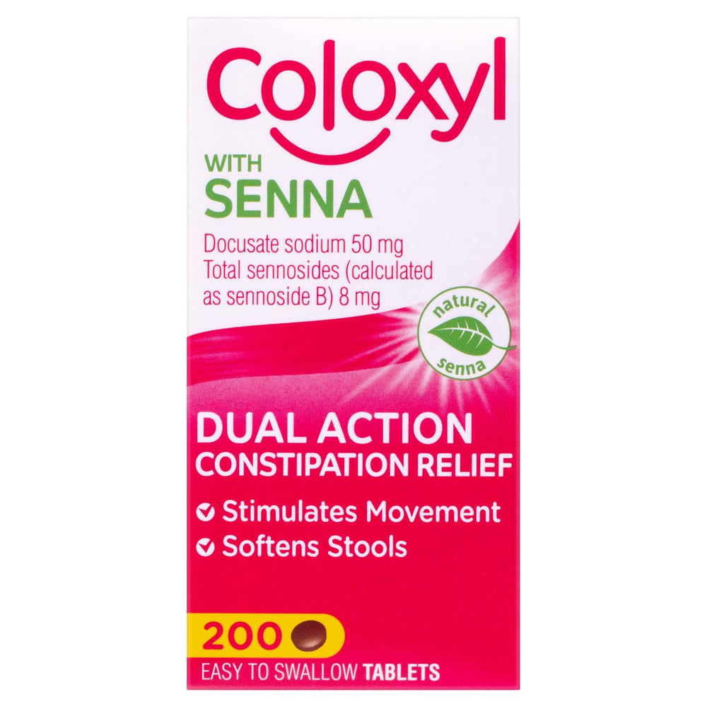 Lnoyui Coloxyl with Senna 200 tablets blister pack for easy daily use