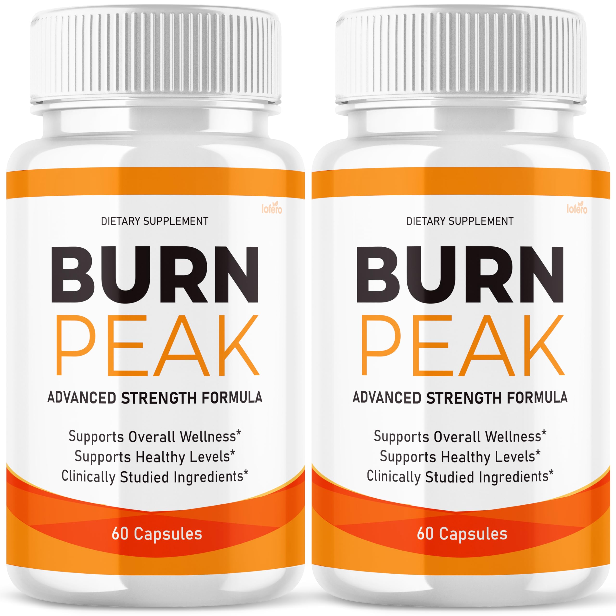 Lofero Burn Peak capsules 2-pack display, convenient energy support for workouts