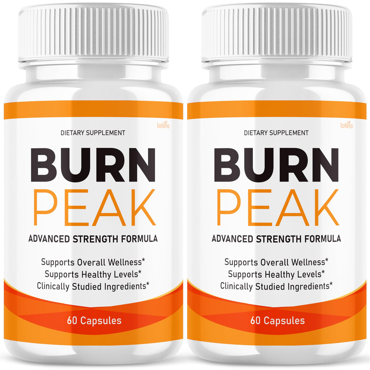 Lofero Burn Peak capsules 2-pack display, convenient energy support for workouts
