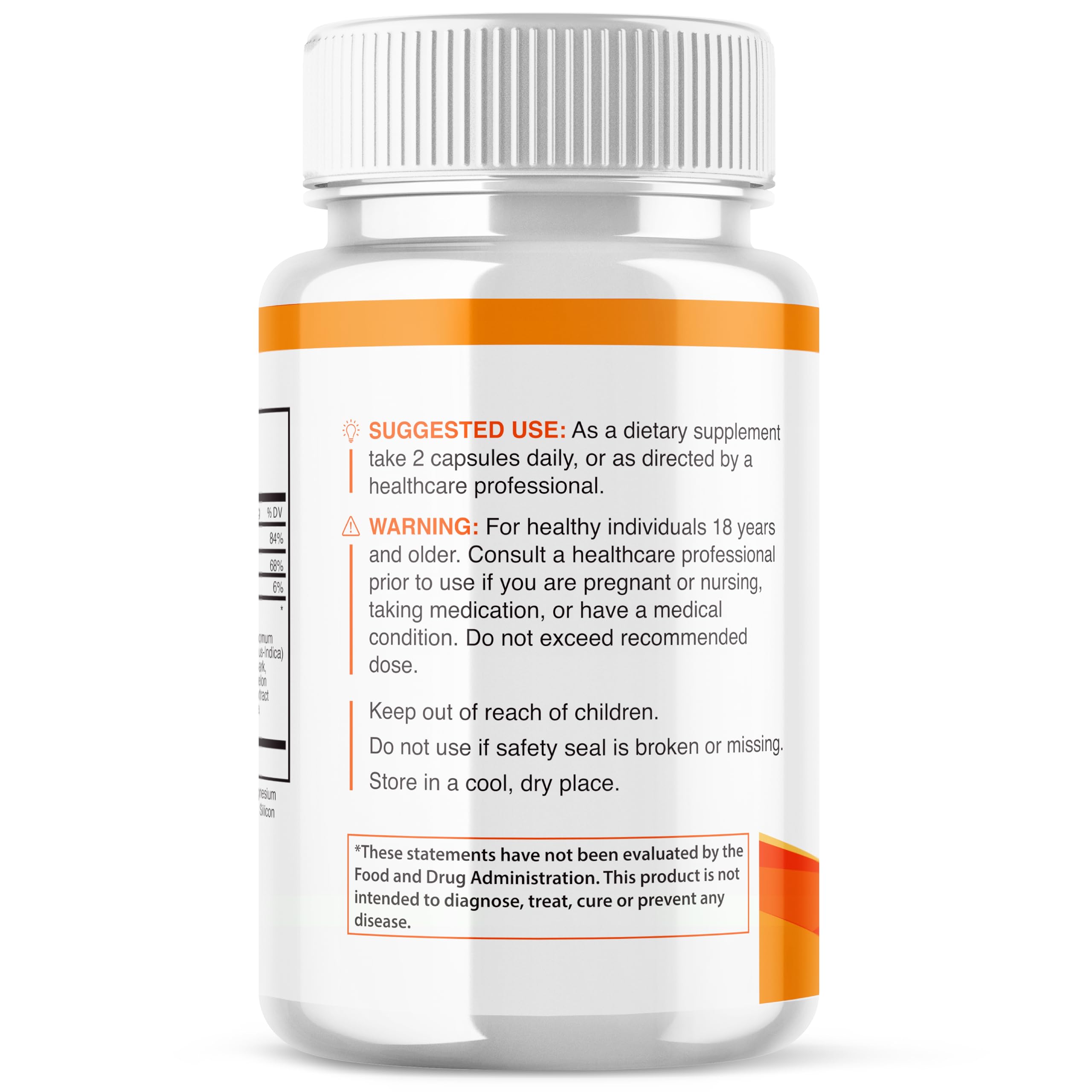 Lofero Burn Peak ingredients chart, highlights natural vitamin components
