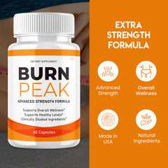 Lofero Burn Peak label closeup, clear branding and dosage notes