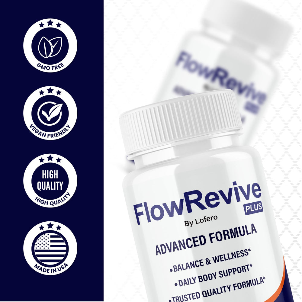 Lofero Flow Revive amber bottle preserves potency and freshness