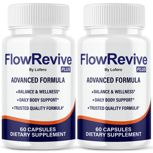 Lofero Flow Revive capsules in bottle promote daily urinary comfort