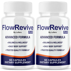 Lofero Flow Revive capsules in bottle promote daily urinary comfort