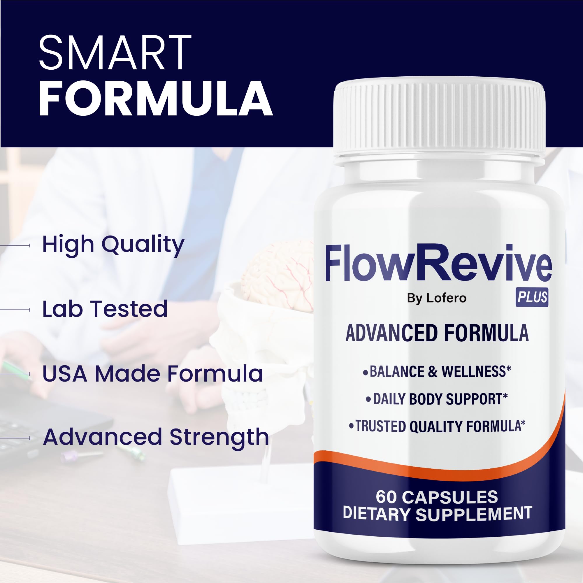 Lofero Flow Revive capsules close-up shows smooth texture
