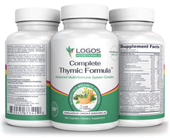 Logos Nutritionals Complete Thymic Formula bottle supports daily immune vitality.