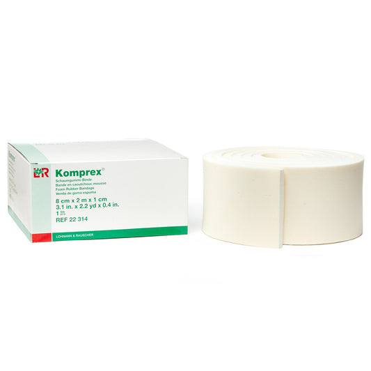Lohmann & Rauscher Komprex foam rubber roll provides comfortable padding for lymphedema management