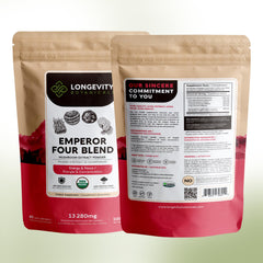 Open Emperor 4 tin with visible powder.