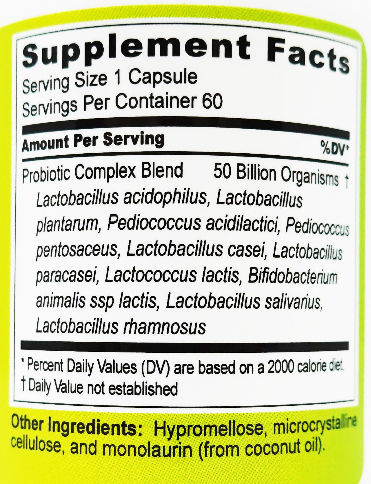Longevity EnteroPro ingredient label closeup, probiotic strains for broad digestive support.