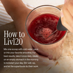 Longevity Rx Liv120 bottle beside turmeric and pomegranate visuals highlighting natural ingredients