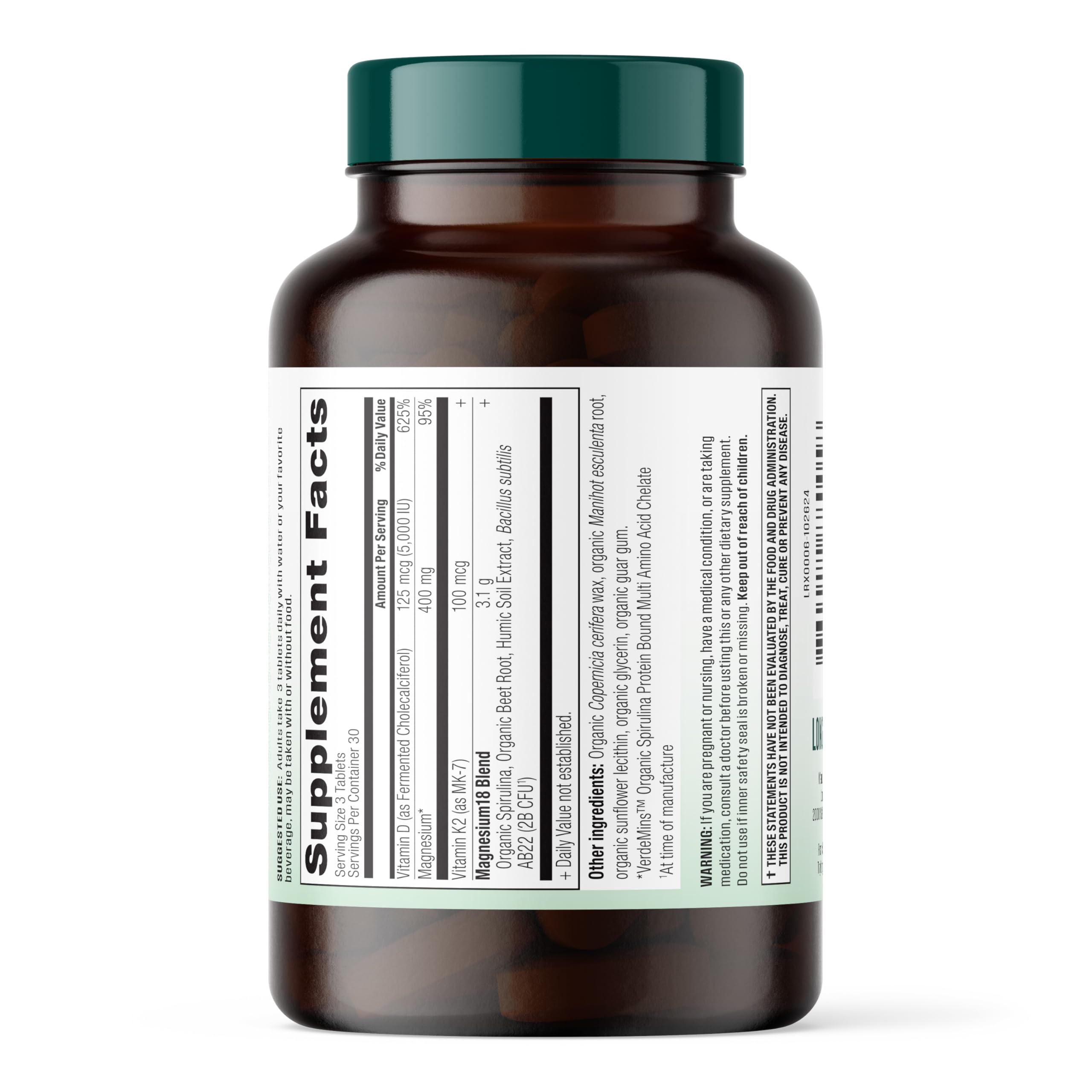 Longevity Rx Mag18 packaging on a nightstand for an easy nightly routine.