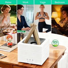 Longiang Campfire Diffuser night-light mode for meditation.