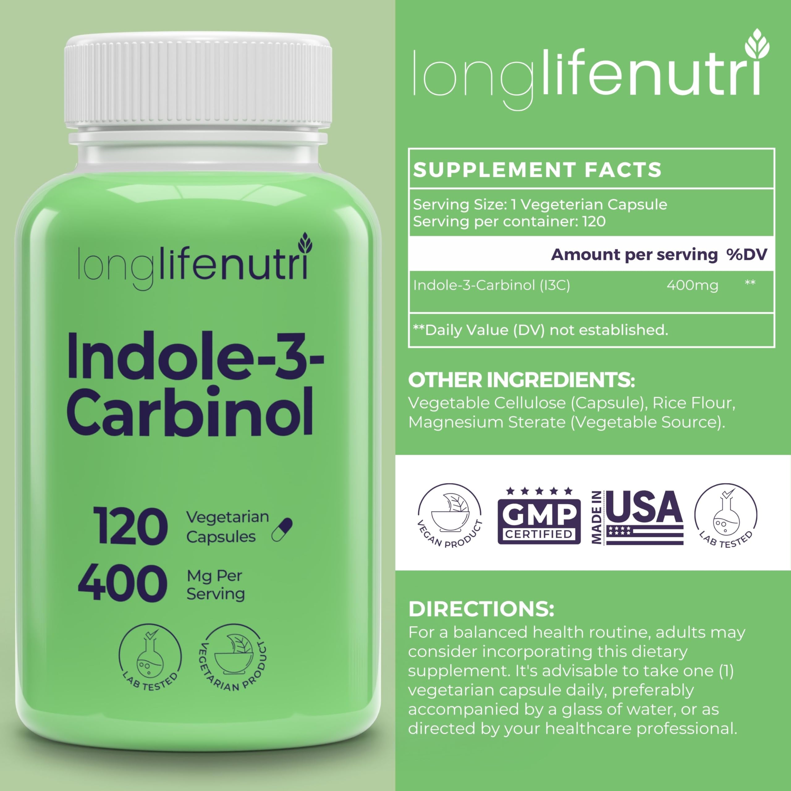 LongLifeNutri 120-count capsules ready for a four-month hormone support routine.