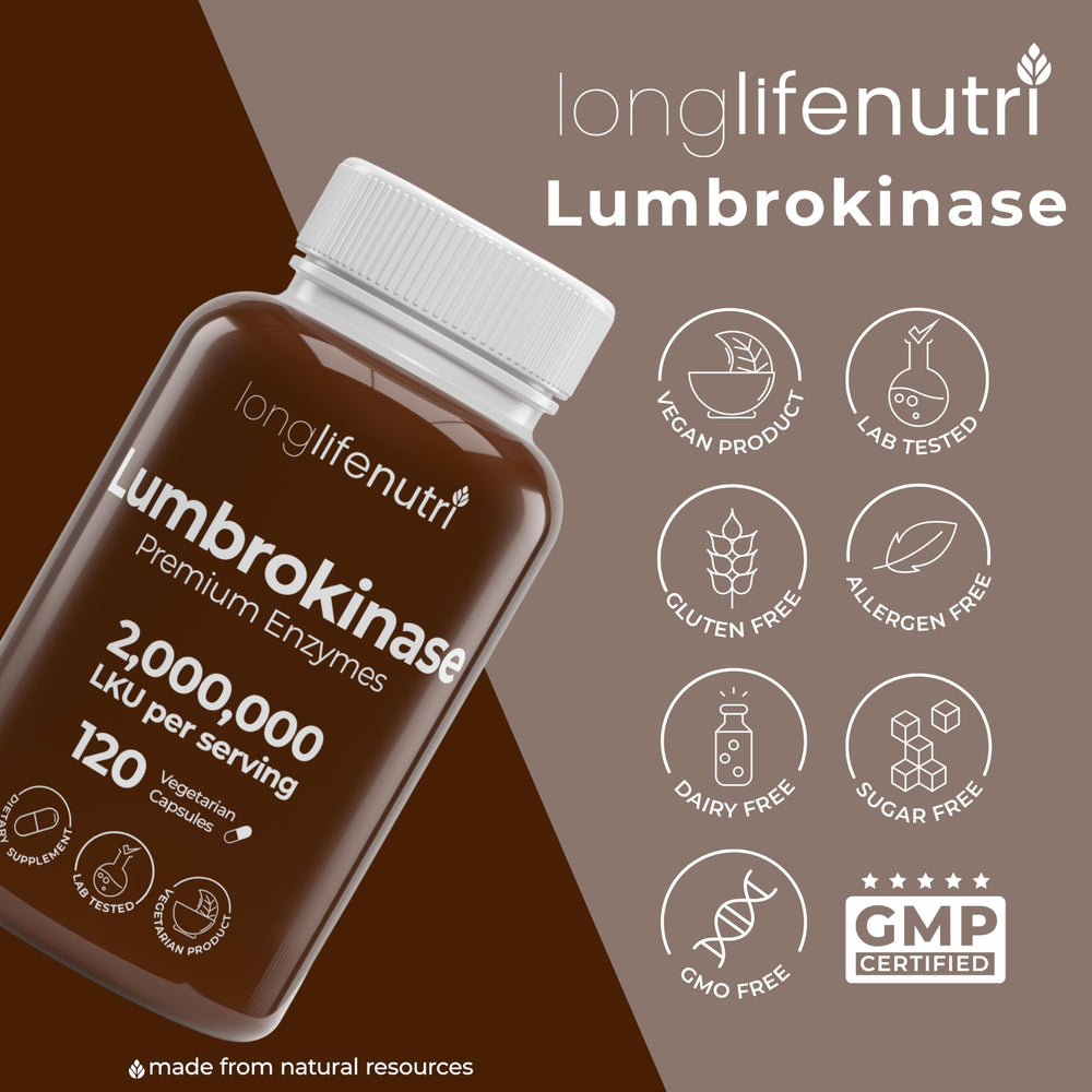 Included pill organizer with LongLifeNutri Lumbrokinase helps you stay organized.