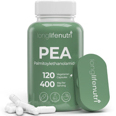 LongLifeNutri PEA bottle front for everyday wellness support.