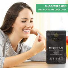 Athlete using Longevity4Life capsules to support performance and recovery.
