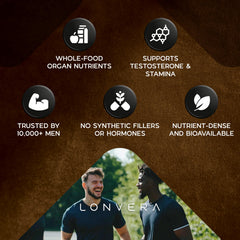 Lonvera Vital Bull beef prostate illustration emphasizing heritage-inspired nutrition for daily support