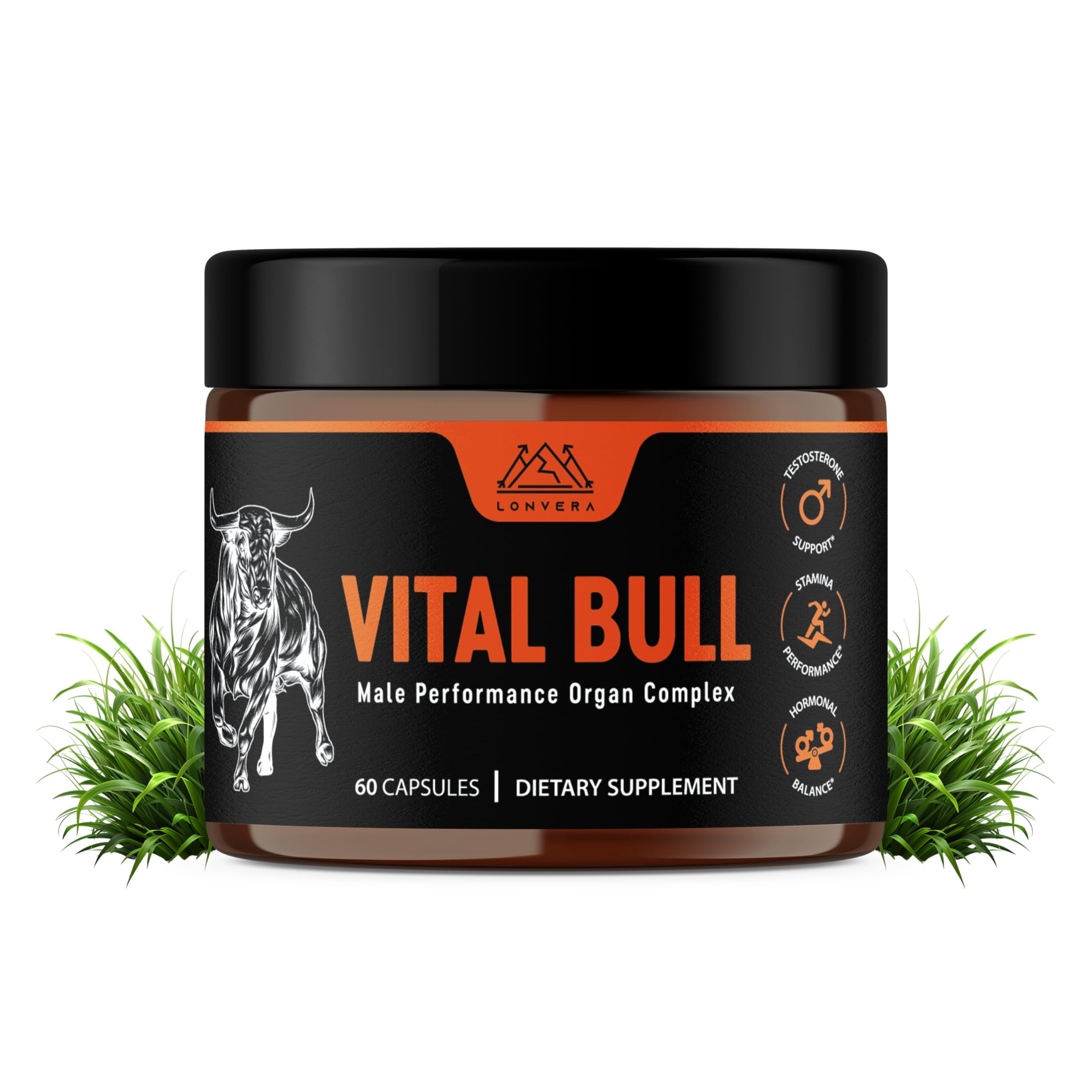 Lonvera Vital Bull bottle display showing packaging for easy daily use