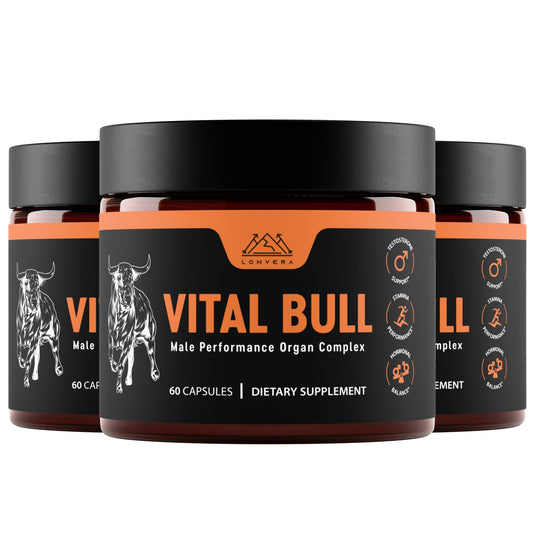 Lonvera Vital Bull liver capsules provide nutrient-dense organ support for daily stamina.