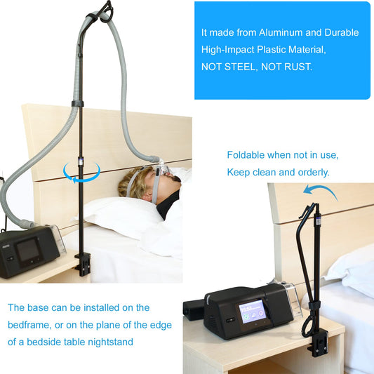 Foldable design enables compact storage and easy travel with CPAP equipment.